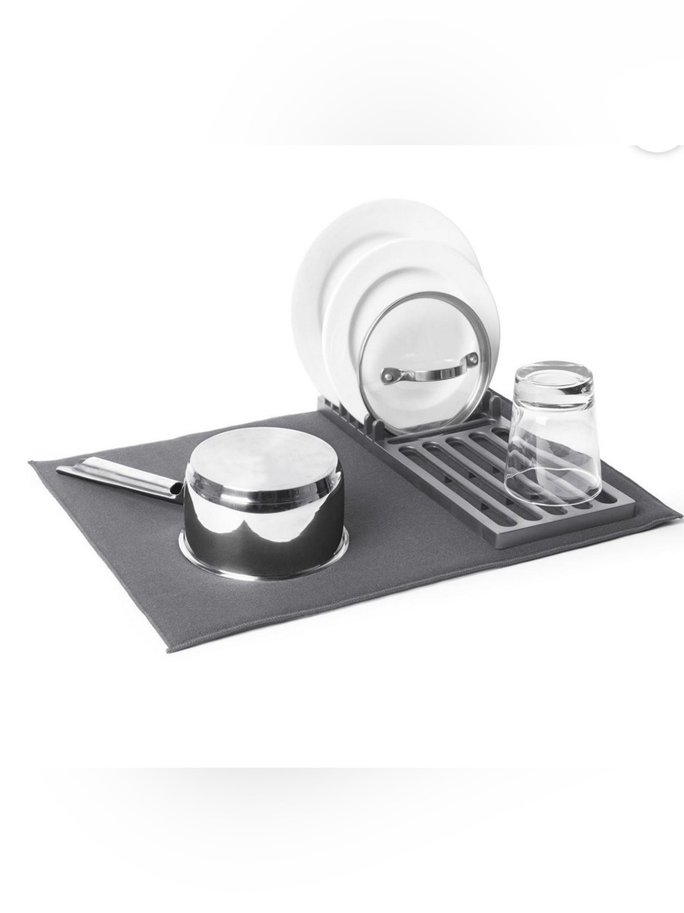Loft 2 in 1 Dish Drying Mat And Rack